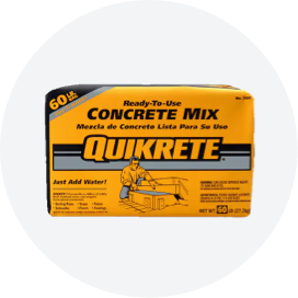 A bag of Quikrete concrete mix.