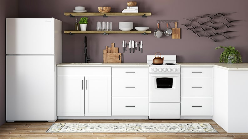 This Is the Smartest Trash Can Cabinet We've Ever Seen  Clever kitchen  storage, Trash can cabinet, Small kitchen decoration