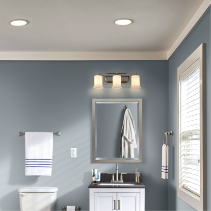 recessed lights bathroom ceiling