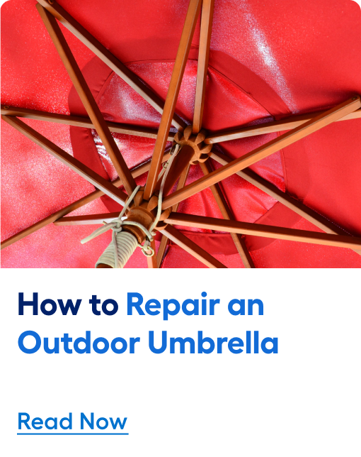How to repair an outdoor umbrella. Read now.