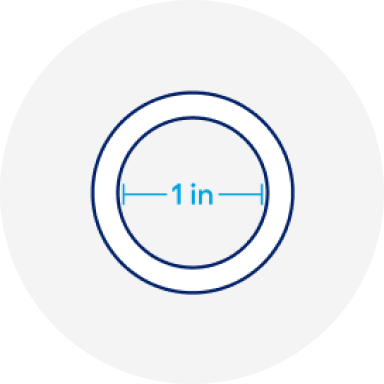1 inch.