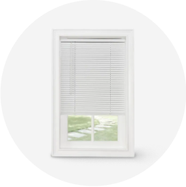 A white blind on a window.