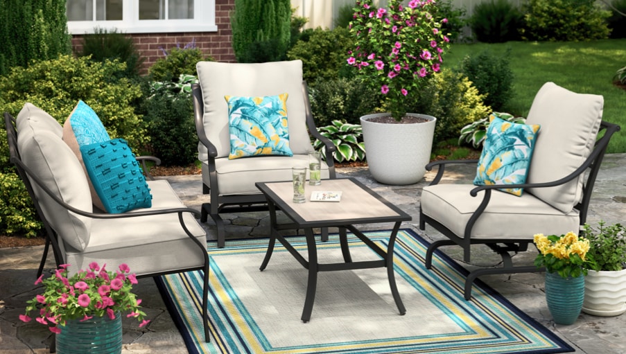Patio Furniture, Small Porch Table And Chair Set