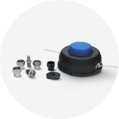 Single trimmer head and various pieces of hardware.