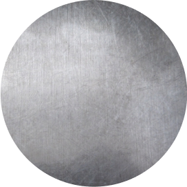 A round silver metallic swatch.