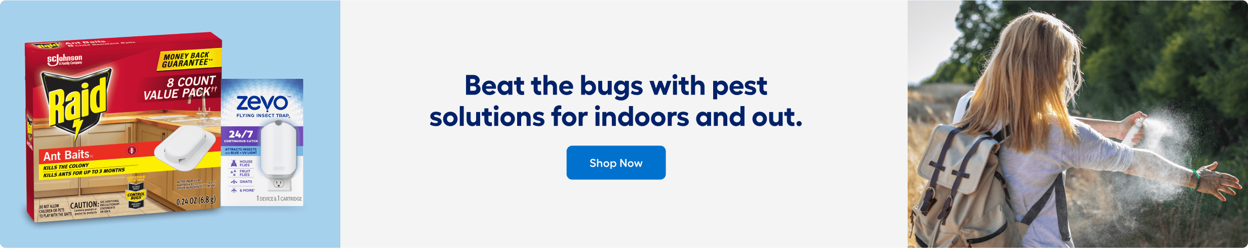 Beat the bugs with pest solutions for indoors and out.
