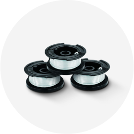 Three spools of trimmer string.