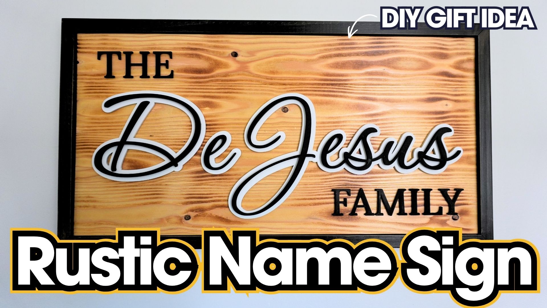 linamakes | DIY Rustic Family Name Sign | Lowe's
