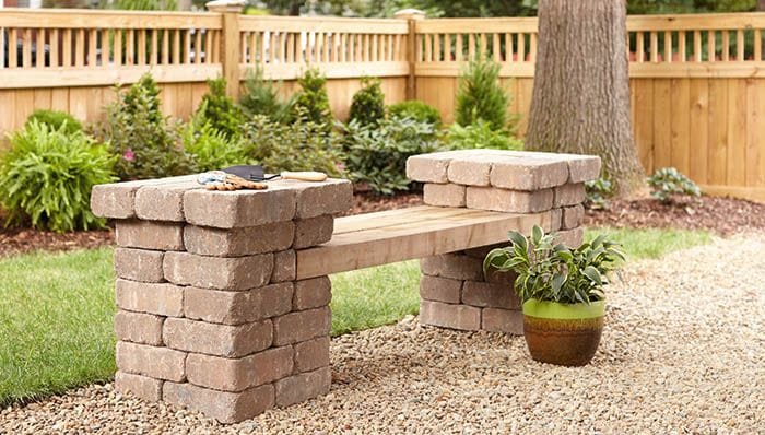 Build a Patio Block Bench