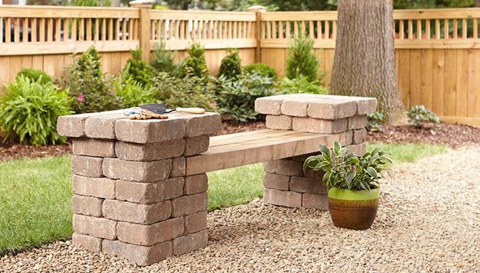 How to Build a Patio Block Bench at Lowe's