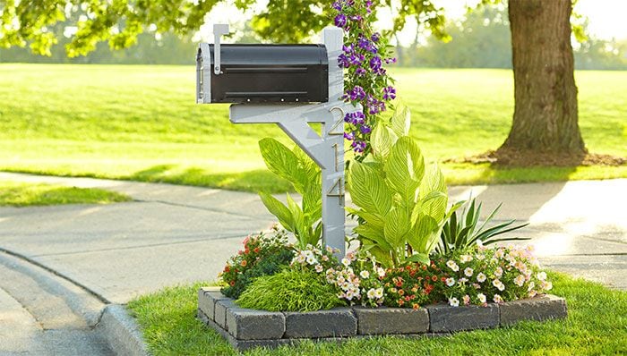 Mailbox Planting Ideas, Landscape Ideas Around Mailbox Post