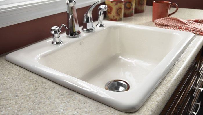 How to install a drop in cast iron kitchen sink