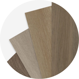 Vinyl flooring samples in various colors.