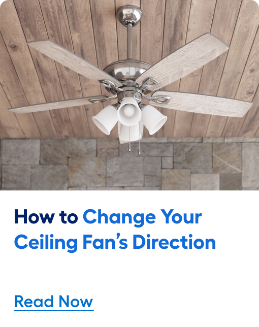 Learn how to change your ceiling fan's direction. Read article now.