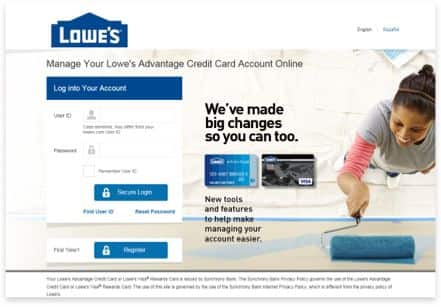 can i pay my lowes bill online