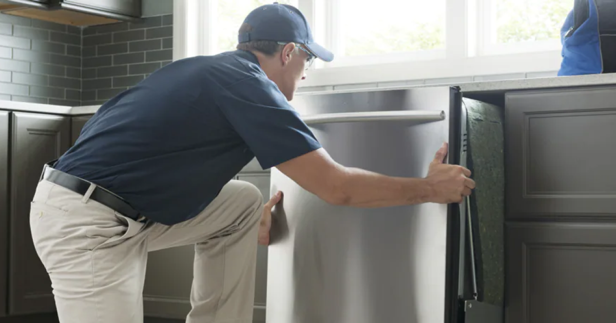 Lowes install store dishwasher