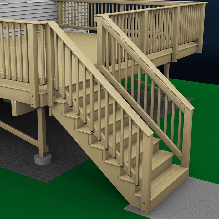 Deck Wood Stairs And Stair Railings, How To Build Wooden Stair Railing