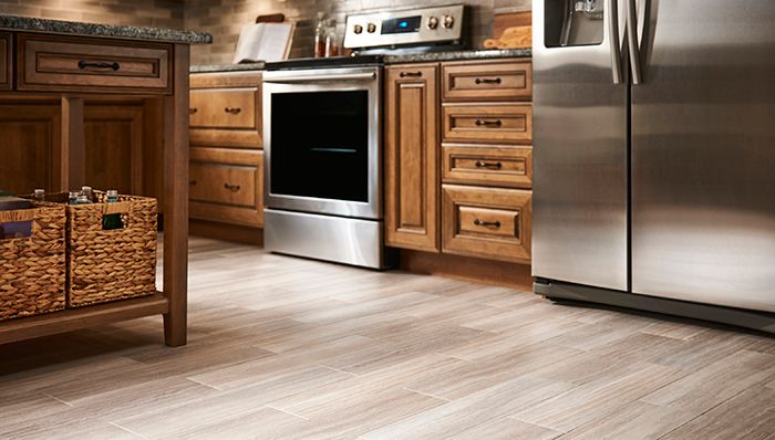 Vinyl Wood Look Flooring Ideas, Vinyl Kitchen Floor Covering