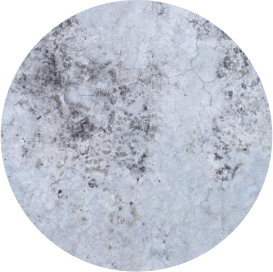 A round gray concrete swatch.
