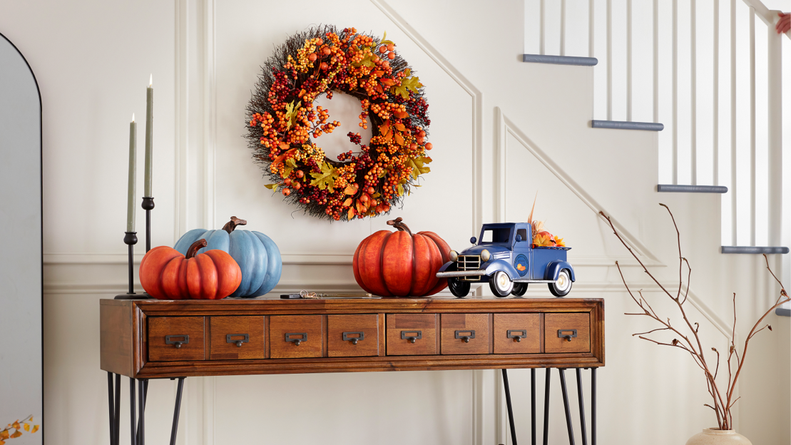 Indoor fall store decorations