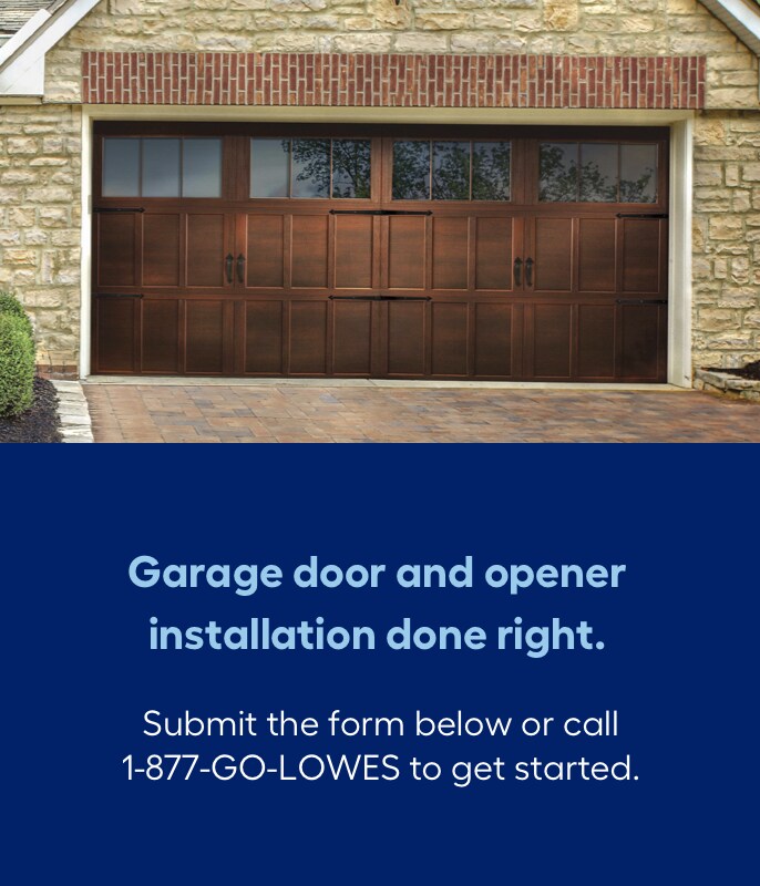 Garage Door Opener Installation, Craftsman Style Garage Doors Lowe S