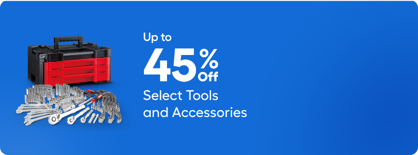 Up to 45% Off Select Tools and Accessories. Shop now.