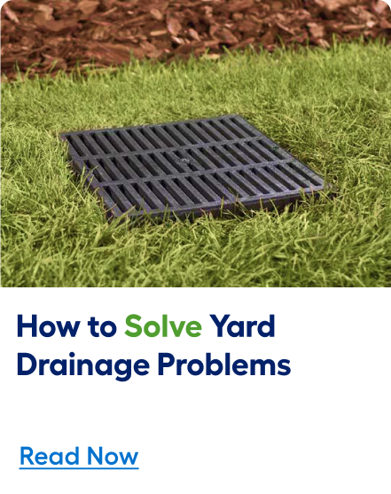 How to solve yard drainage problems. Read now. 	