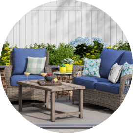 patio furniture set with fire pit lowes