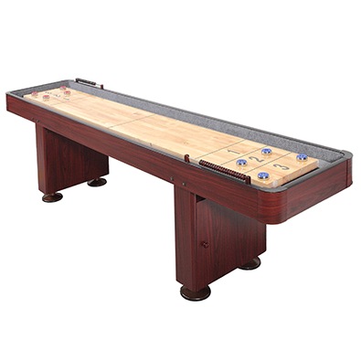 A freestanding Hathaway shuffleboard table.