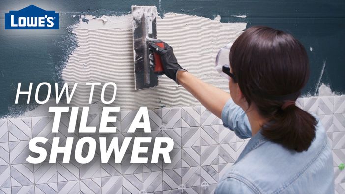How To Prep And Install Diy Bathroom Shower Tile Lowe S - Setting Wall Tile In Shower
