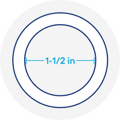 1-1/2 inch.