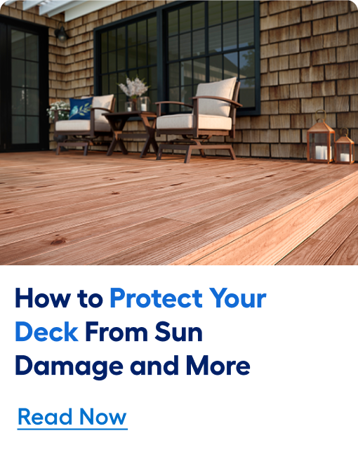 How to protect your deck from sun damage and more. Read now.