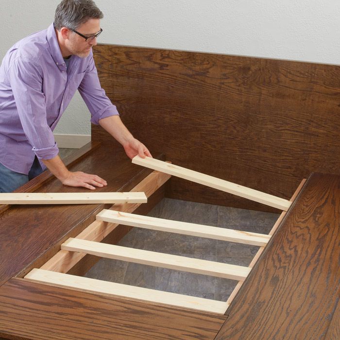 How To Make A Diy Platform Bed Lowe S, King Bed Frame With Storage Diy