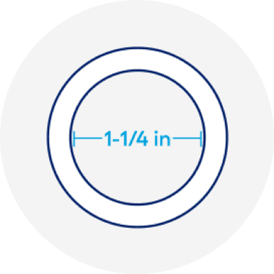 1-1/4 inch.