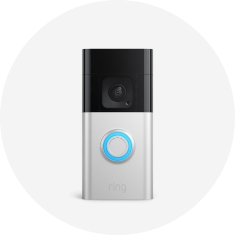 A Ring video doorbell.