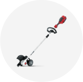 A red Toro Flex Force cordless lawn edger.