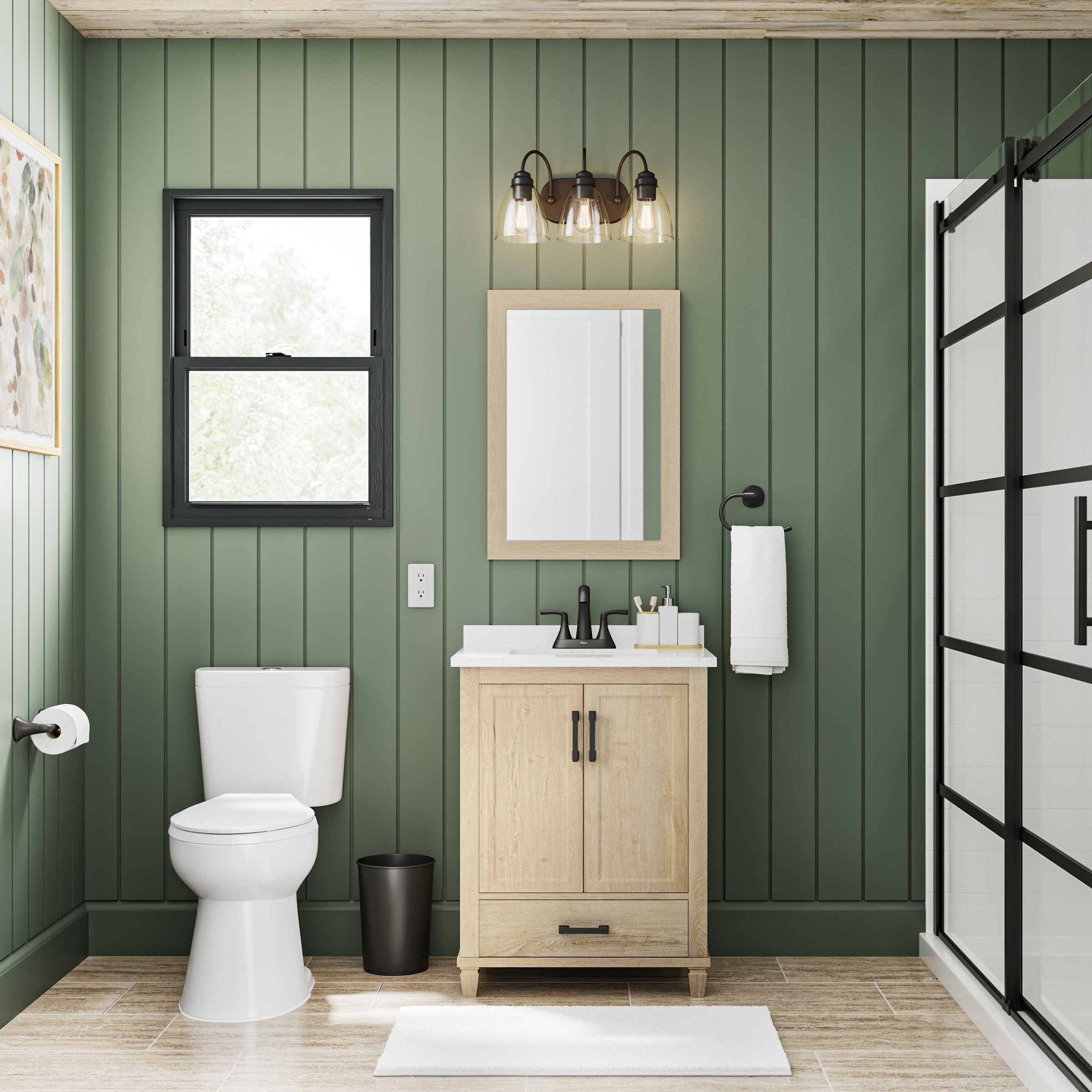 Shop Style Selections Walshe Light Wood Bathroom Vanity Collection