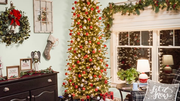 Mini Table Top Christmas Tree Decor LED Light Decor Home Xmas Gift Party USA 