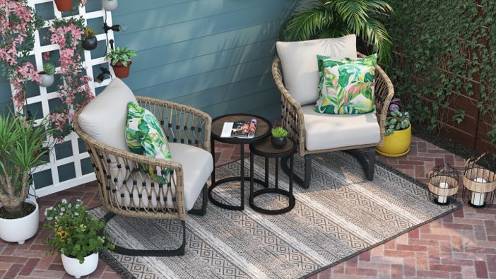 Swivel Glider Patio Chairs At Com, Outdoor Furniture For Narrow Balcony