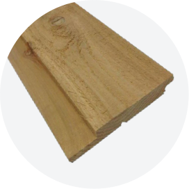 A piece of cedar lap wood siding.
