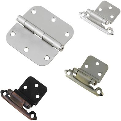 20 Pairs Cabinet Hinges Overlay Face Mount Satin Nickel Cabinet Hardware Kitchen Door Cabinet Hinges TEMI 40 Pack