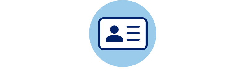 I D card icon.