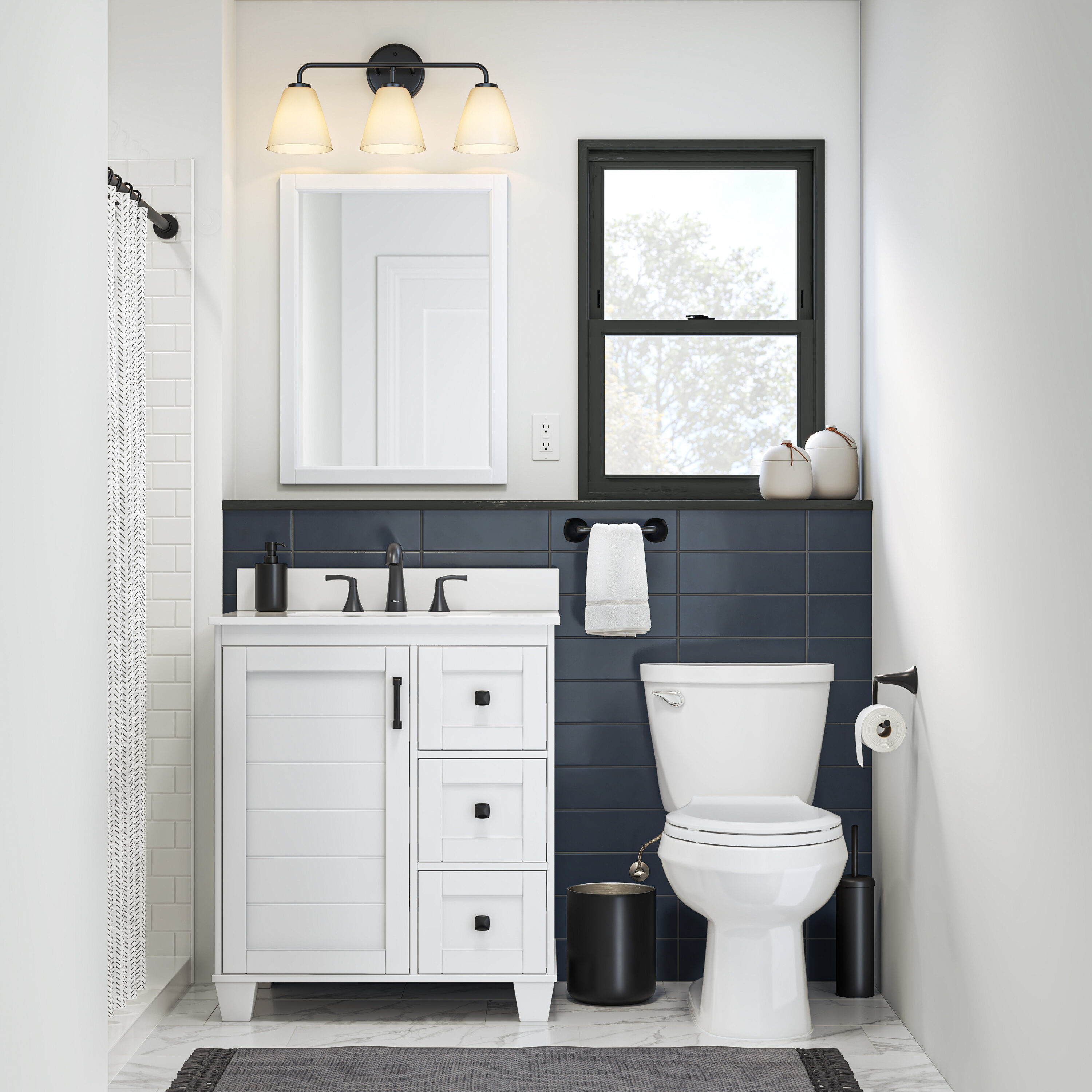 Shop allen + roth Rigsby White Vanity Collection at