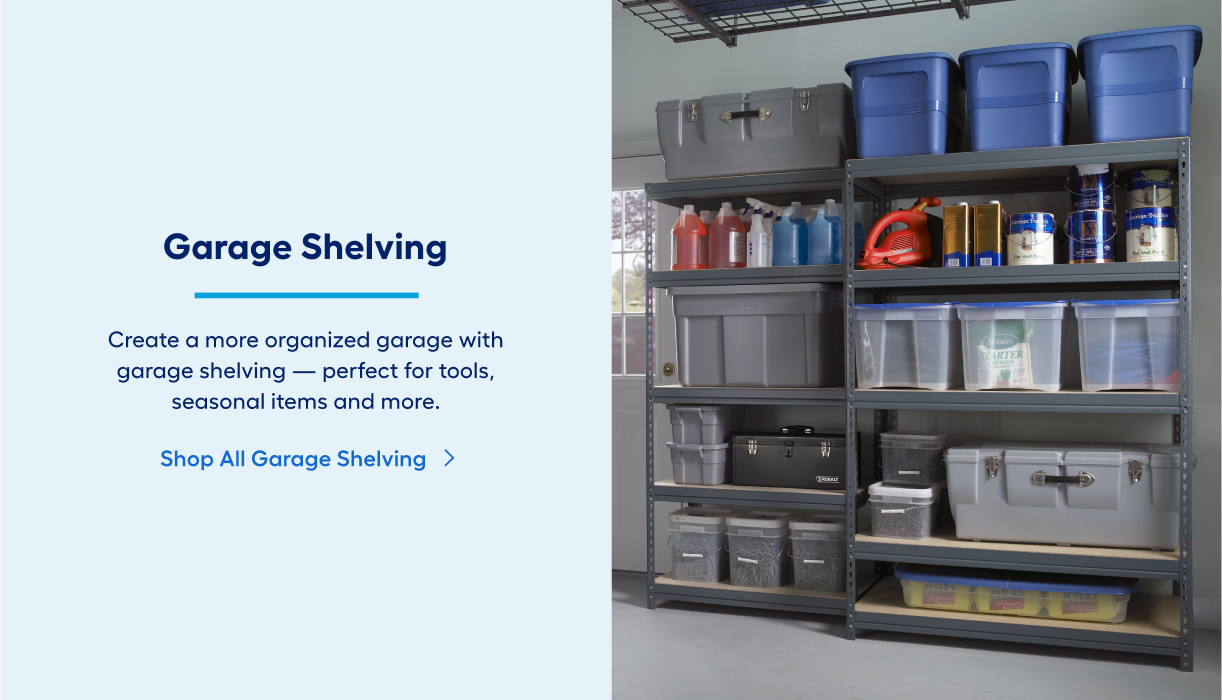 overwindow garage shelving ideas