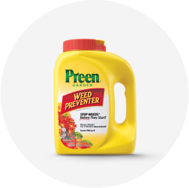 A jug of Preen weed preventer.