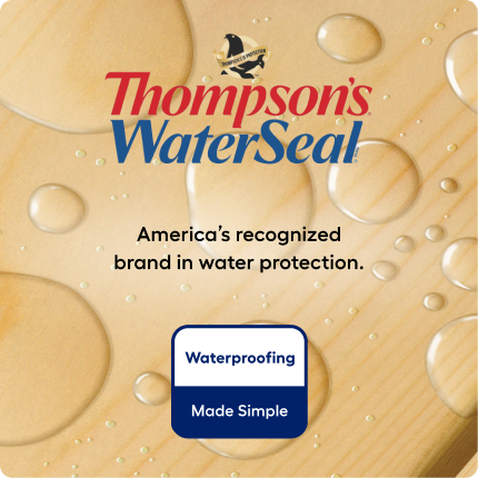 Thompson’s Water Seal. America’s recognized brand in water protection. Waterproofing made simple.