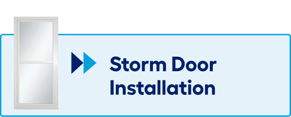 Storm door installation.