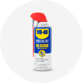 A can of WD-40 multipurpose lubricant.