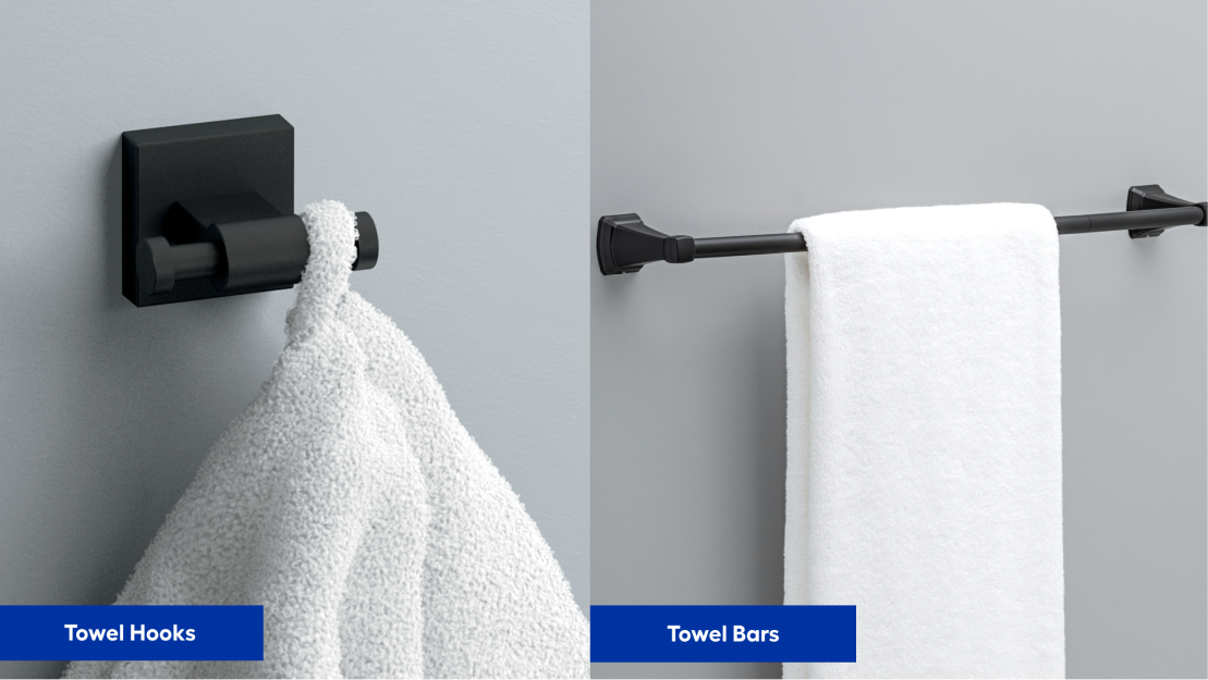 Towel bar and hooks sale