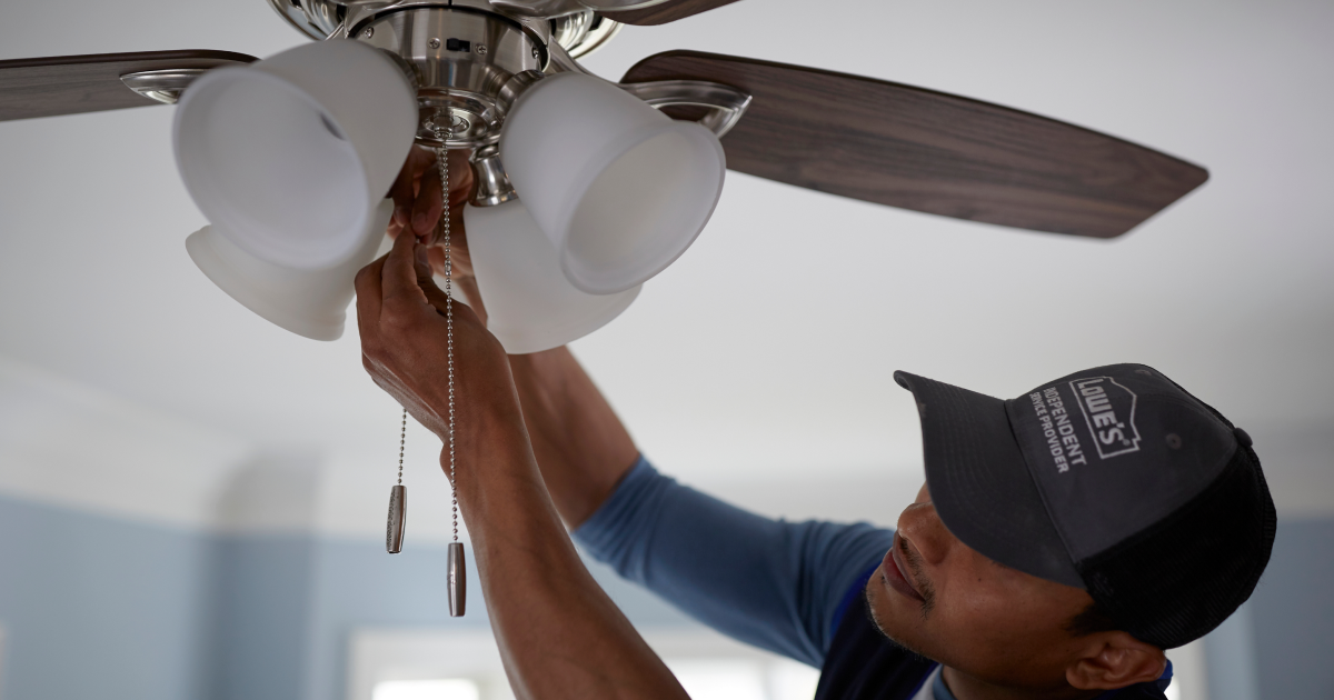 Lighting Ceiling Fan Installation From Lowe S - How Much Does It Cost To Install A Light In The Ceiling